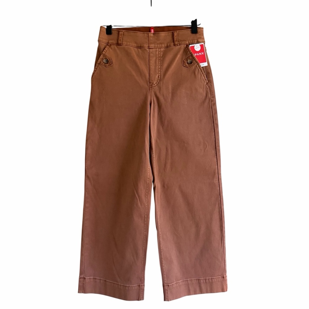 Spanx Stretch Twill Cropped Wide Leg Pant NEW Size Small Petite